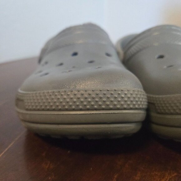 Croc Dual Comfort Gray Slip-On Clogs Fur Lined Men's-4 Women's-6 - Picture 9 of 15